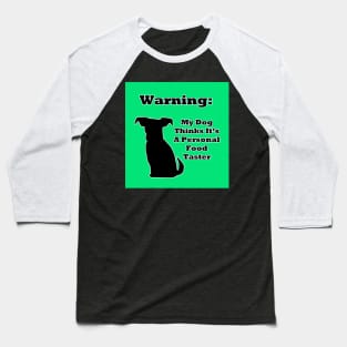 Warning Dog Baseball T-Shirt